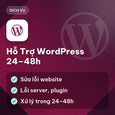 Hỗ Trợ WordPress Cơ Bản Trong Từ 24 Đến 48 Tiếng