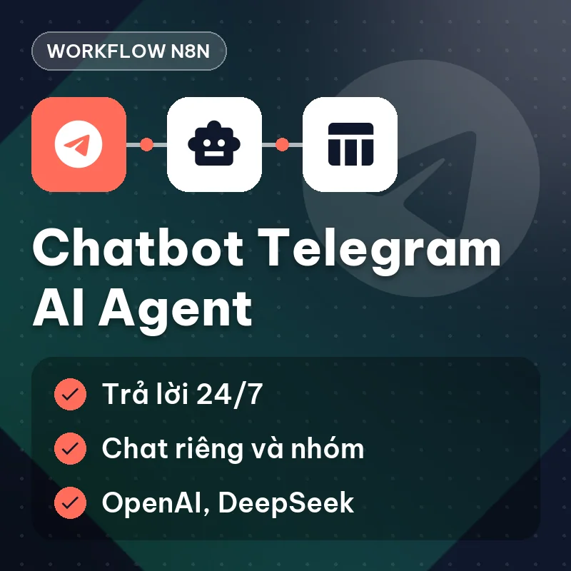 Workflow Chatbot Telegram AI Agent N8N