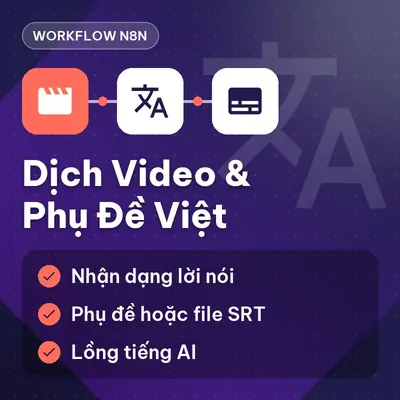Workflow n8n — Dịch video, phụ đề tiếng Việt và lồng tiếng