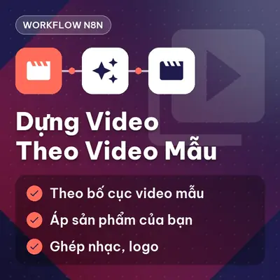 Workflow n8n — Dựng video mới theo video mẫu cho sản phẩm của bạn