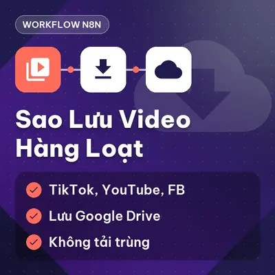 Workflow n8n — Sao lưu và tải hàng loạt video từ kênh của bạn