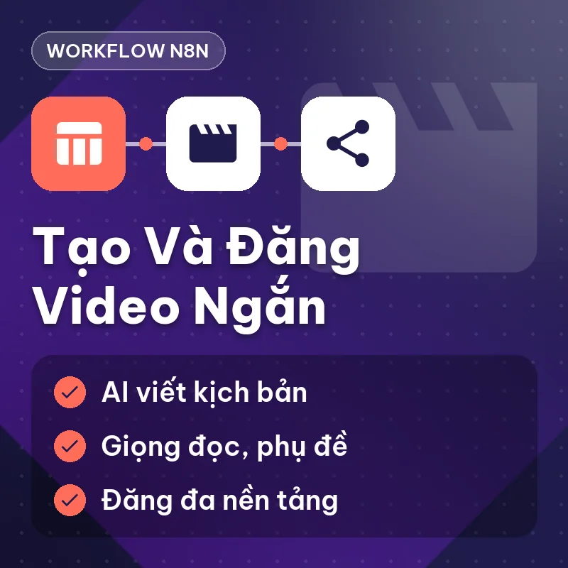 Workflow Tự Động Tạo Và Đăng Video Ngắn Đăng Đa Nền Tảng Social n8n