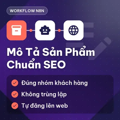 Workflow viết mô tả sản phẩm chuẩn SEO n8n