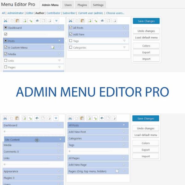 admin menu editor pro bao g m addon thedevkit
