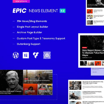 epic news elements news magazine blog element blog add ons for elementor