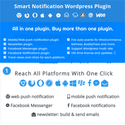 smart notification wordpress plugin web mobile push fb messenger fb
