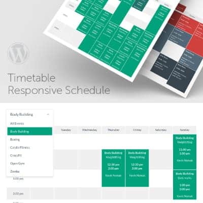 timetable responsive schedule for wordpress thedevkit