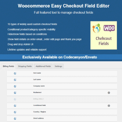 woocommerce easy checkout field editor thedevkit