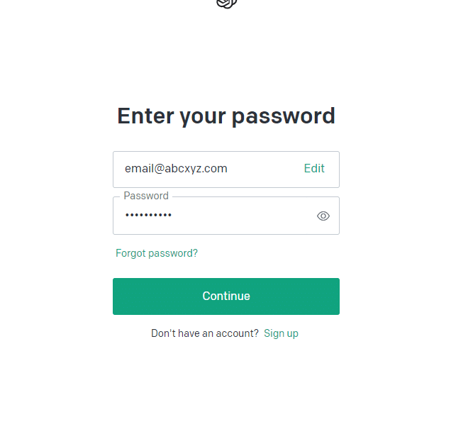 Nhấ nút Forgot Password để đổi mật khẩu
