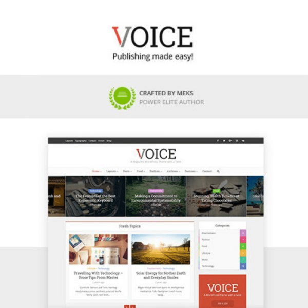 thumbnail Voice – Clean News Magazine WordPress Theme