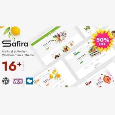 Safira – Food & Organic WooCommerce WordPress Theme