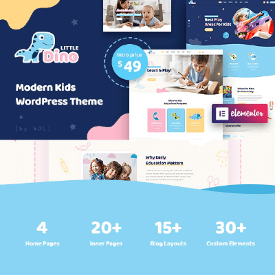 thumbnail Littledino – Modern Kids WordPress Theme