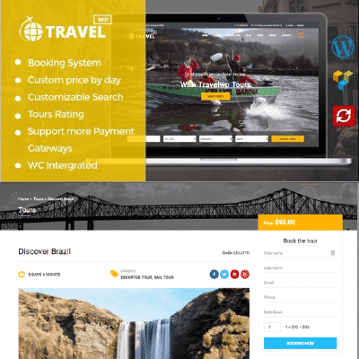 thumbnail TravelWP Tour & Travel WordPress Theme