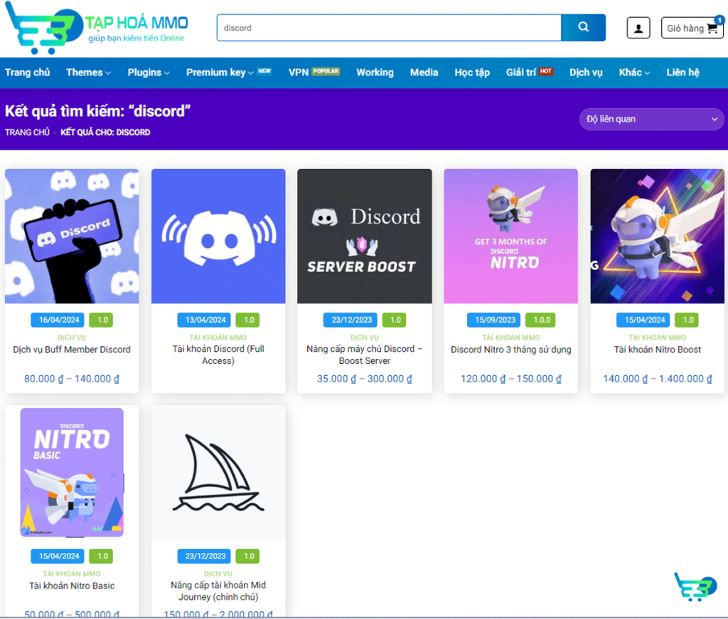 Mua nitro discord tại Tạp hóa MMO