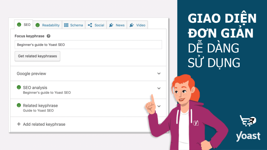 Yoast SEO Premium với giao diện dễ dàng sử dụng