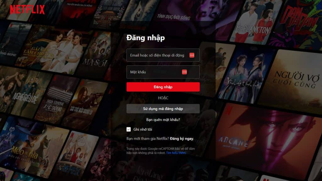dang nhap netflix