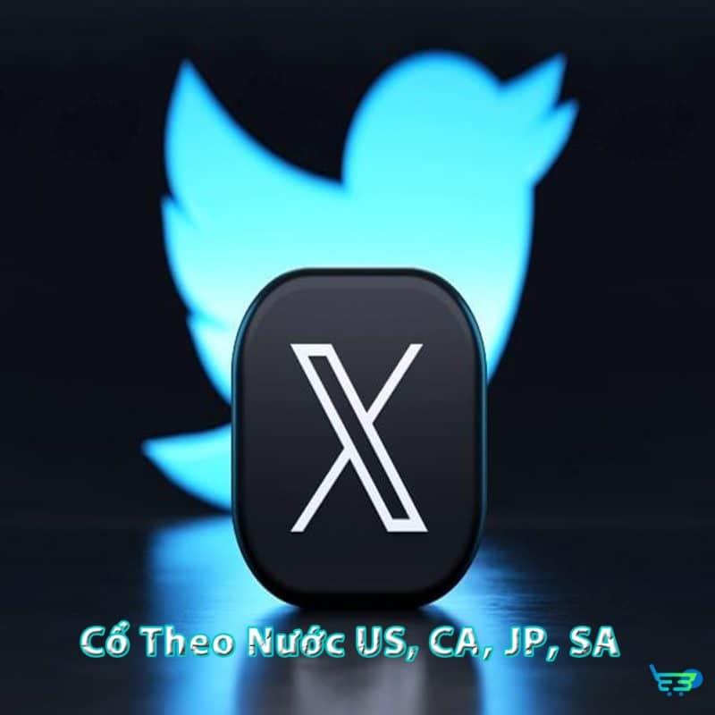 Tài Khoản X (Tài Khoản Twitter) Cổ Theo Nước US, CA, JP, SA ..